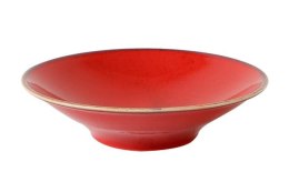 Magma: Talerz porcelanowy czerwony głęboki 20x5,1 cm