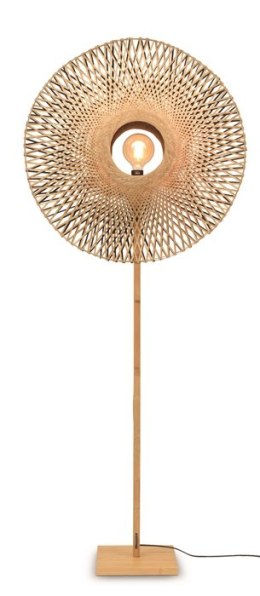 Lampa podłogowa z bambusowym kloszem okrągła KALIMANTAN 87x20