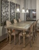 Stół drewniany srebrny FILIPPE ALURO