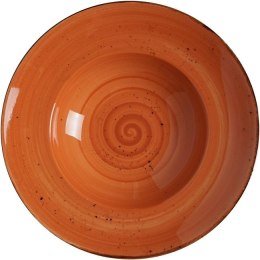 Dahlia: Talerz porcelanowy pomarańczowy do pasty 27 cm