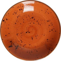 Dahlia: Talerz porcelanowy pomarańczowy głęboki coupe 23 cm