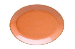 Amber: Talerz porcelanowy pomarańczowy owalny 24 cm