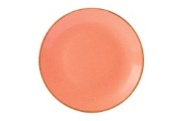 Amber: Talerz porcelanowy pomarańczowy płytki 24 cm