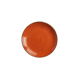 Dahlia: Talerz porcelanowy pomarańczowy płytki 26 cm