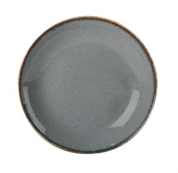 Stone: Talerz porcelanowy szary płytki 18 cm