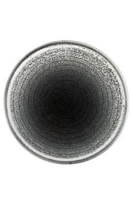 Twilight: Talerz porcelanowy czarno-biały płytki z wysokim rantem 20 cm