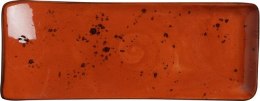 Dahlia: Talerz porcelanowy pomarańczowy serwingowy 21,5x12 cm