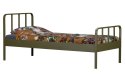 Łóżko metalowe wojskowa zieleń MEES 90x200 cm