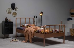 Łóżko metalowe brązowe MEES 90x200 cm