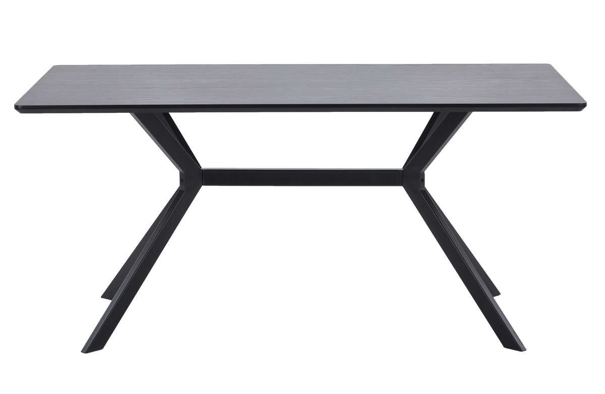 Stół na metalowych nogach BRUNO czarny 160x90 cm