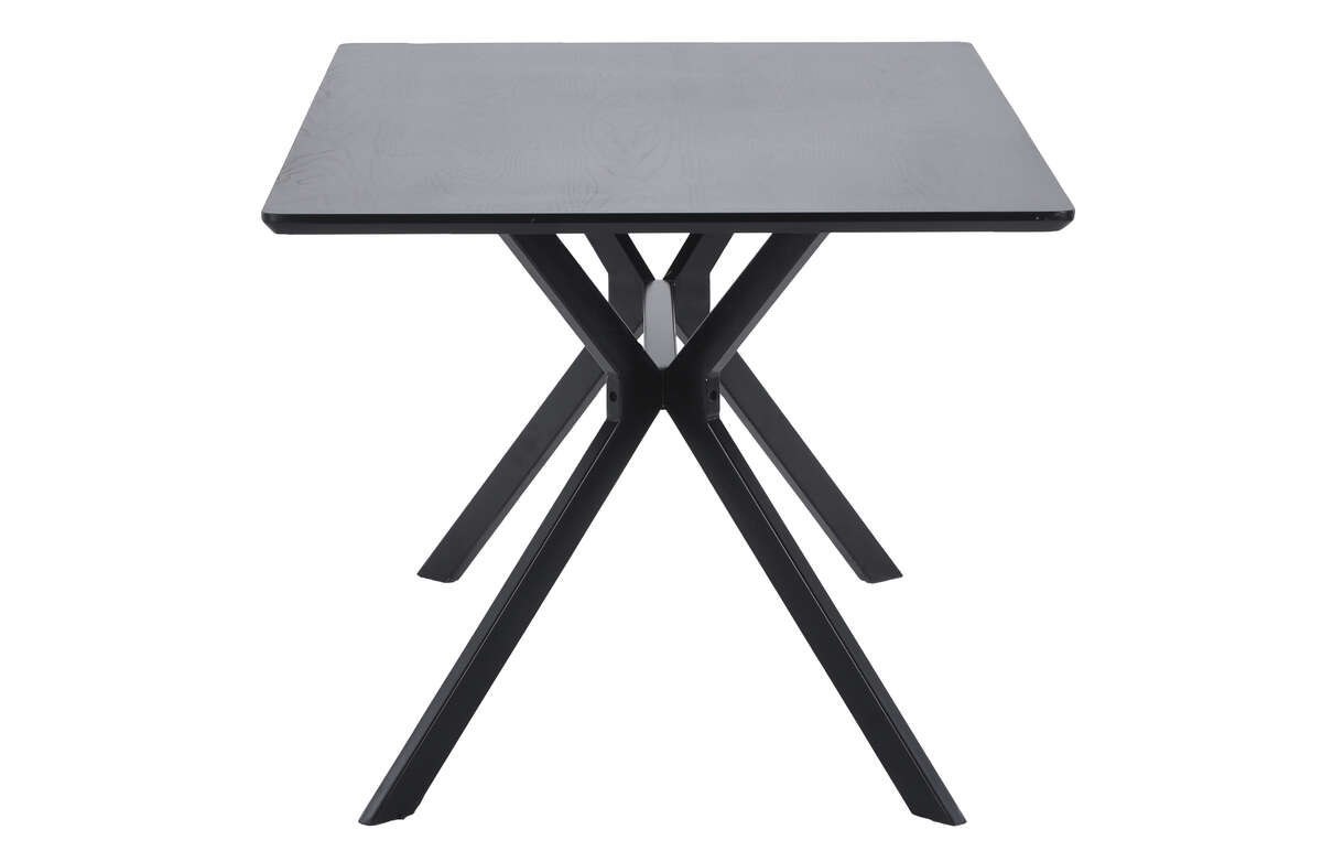 Stół na metalowych nogach BRUNO czarny 160x90 cm