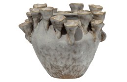 Wazon ceramiczny koral szary PIPE