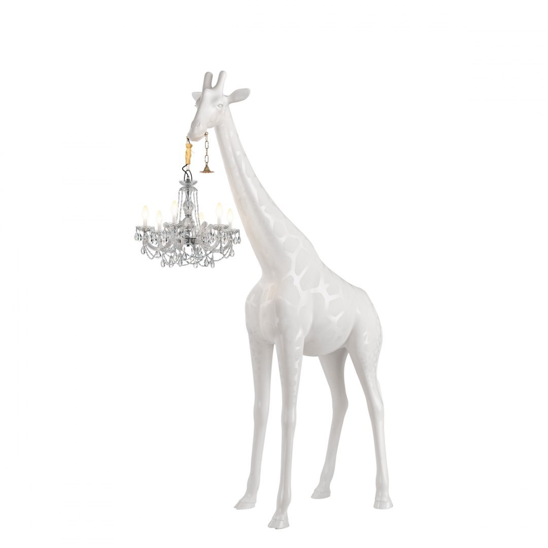 Lampa żyrafa biała na zewnątrz M Giraffe in Love