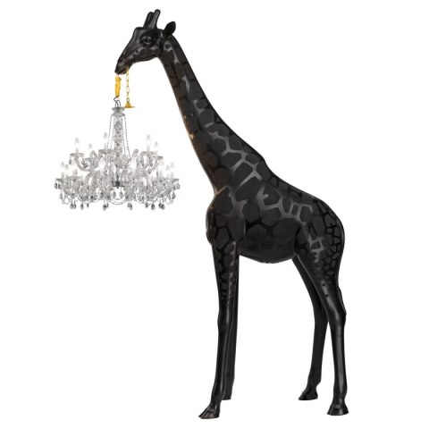 Lampa żyrafa czarna na zewnątrz XXL Giraffe in Love