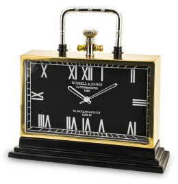 Zegar kominkowy prosty czarno-złoty BLACK GLAM 2