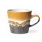 Kubek ceramiczny do cappuccino 70's: fire zółto-brązowy