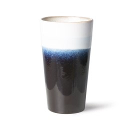 Kubek ceramiczny do latte 70's: arctic biało-granatowy