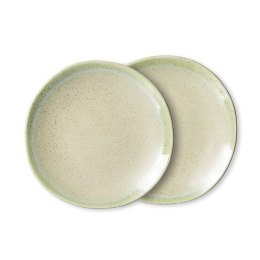 Zestaw 2 talerzy ceramicznych 70's: pistachio