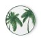 Ceramika Bold&basic: talerz obiadowy w palmy biało-zielony