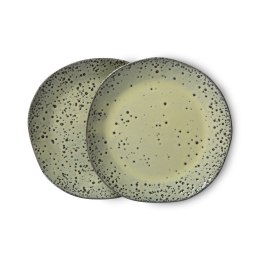 Ceramika GRADIENT: talerz deserowy zielony (set 2 szt.)