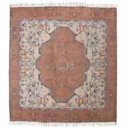 Drukowany dywan vintage kwadratowy tuftowany 250x250 cm