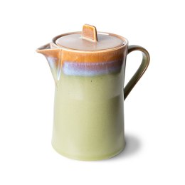 Dzbanek ceramiczny na herbatę 70's: peat zielono-brązowy