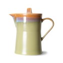 Dzbanek ceramiczny na herbatę 70's: peat zielono-brązowy