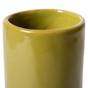 HK objects: wazon ceramiczny TWISTED błyszczący oliwkowy