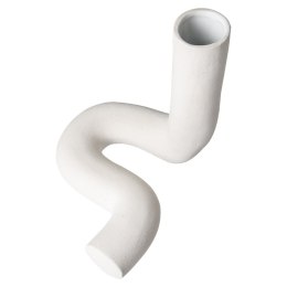 HK objects: wazon ceramiczny TWISTED matowy biały