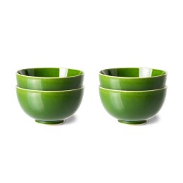 Kolekcja EMERALDS: ceramiczna miseczka deserowa, zielona (set 4 szt.)