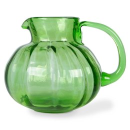 Kolekcja EMERALDS: dzbanek prążkowany ze szkła zielony