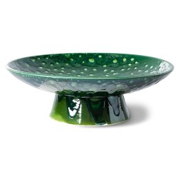 Kolekcja EMERALDS: misa ceramiczna z podstawą L kropkowany zielony