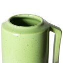 Kolekcja EMERALDS: wazon ceramiczny zielony z uchwytem