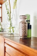 Kolekcja EMERALDS: wazon ceramiczny zielony z uchwytem