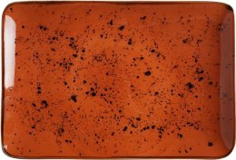 Dahlia: Talerz porcelanowy pomarańczowy prostokątny 30x20 cm