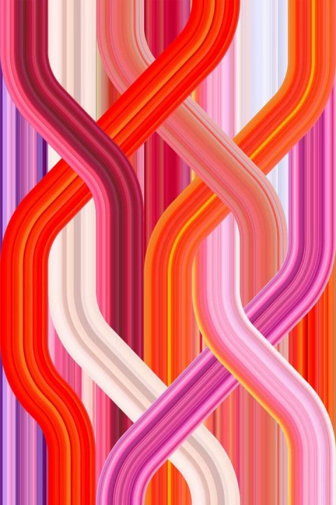 Dywan WAVE różowy prostokątny / Richard Hutten 200x300 cm