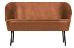 Sofa 2-osobowa z ekoskóry koniakowa VOGUE