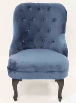Fotel na nóżkach niebieski HAMPTON