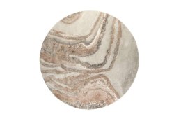 Dywan okrągły jasny marmur szary/terra SOLAR ⌀ 200 cm