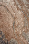 Dywan okrągły jasny marmur szary/terra SOLAR ⌀ 240 cm
