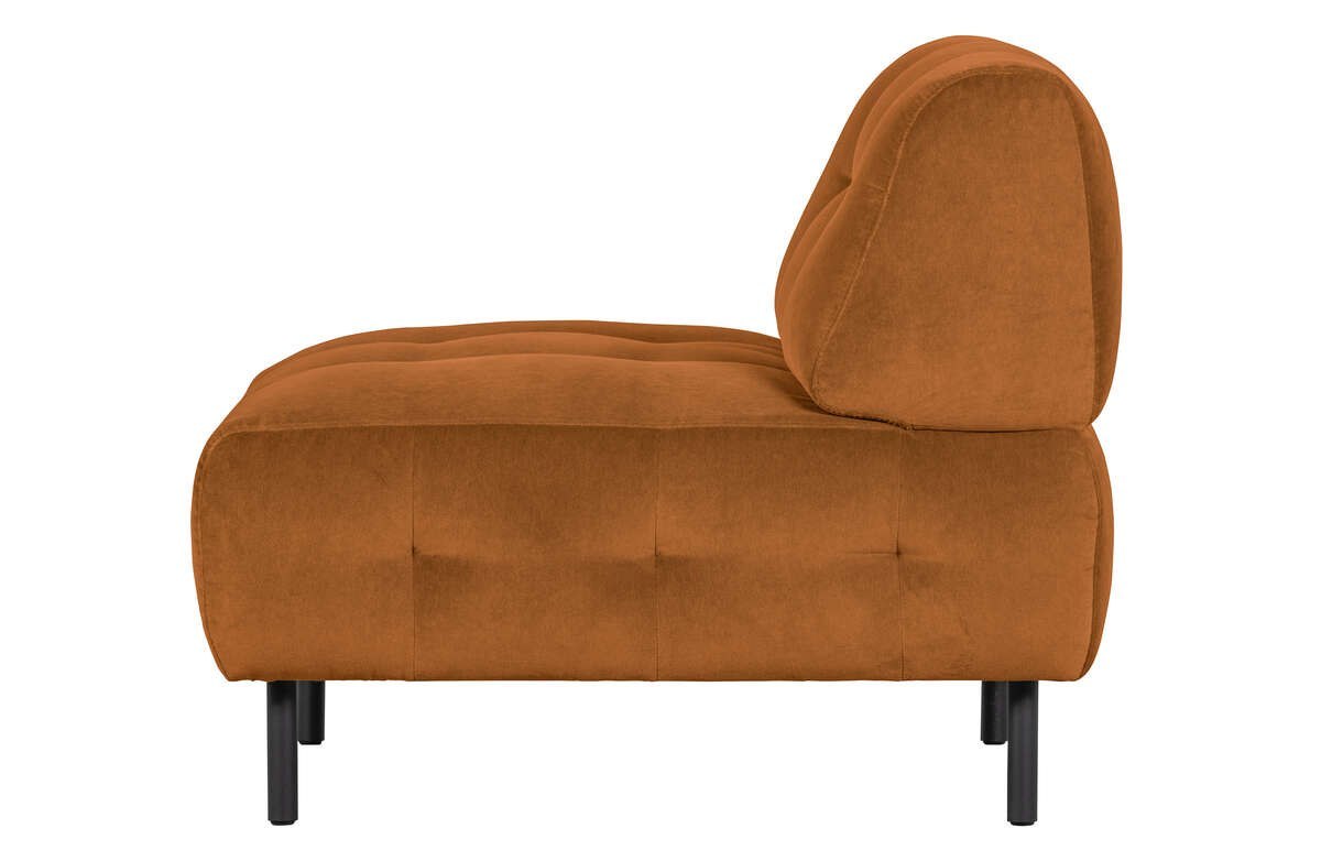 Fotel aksmaitny bez podłokietników pomarańczowy LLOYD