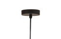 Lampa wisząca z owalnym kloszem czarno-mosiężna Tirsa 36 cm