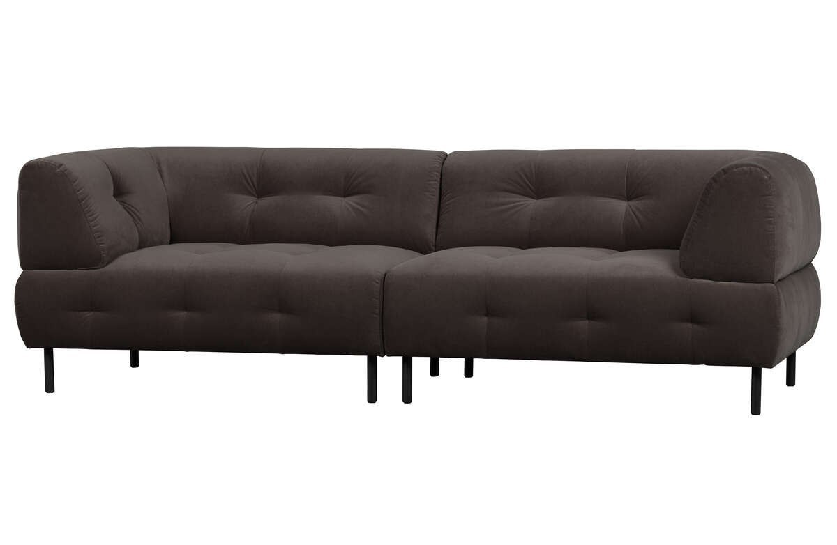 Sofa 4-osobowa pikowana ciemnoszara LLOYD