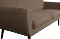 Sofa 3-osobowa pluszowa brązowa ROCCO 187 cm