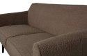 Sofa 3-osobowa pluszowa brązowa ROCCO 187 cm