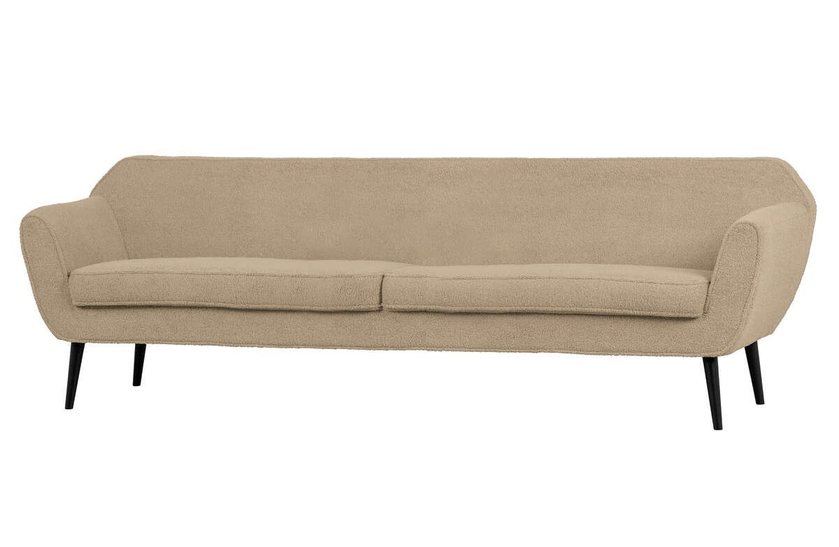 Sofa 4-osobowa pluszowa piaskowa ROCCO XL 230 cm