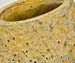 Donica ceramiczna żółta skała wulkaniczna Etno C