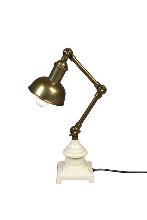 Lampa biurkowa na dekoracyjnej podstawie VERONA mosiężna