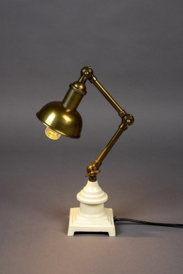 Lampa biurkowa na dekoracyjnej podstawie VERONA mosiężna