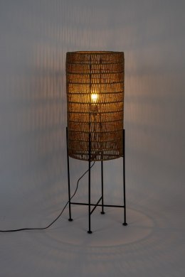 Lampa podłogowa z plecionym kloszem KARI naturalna